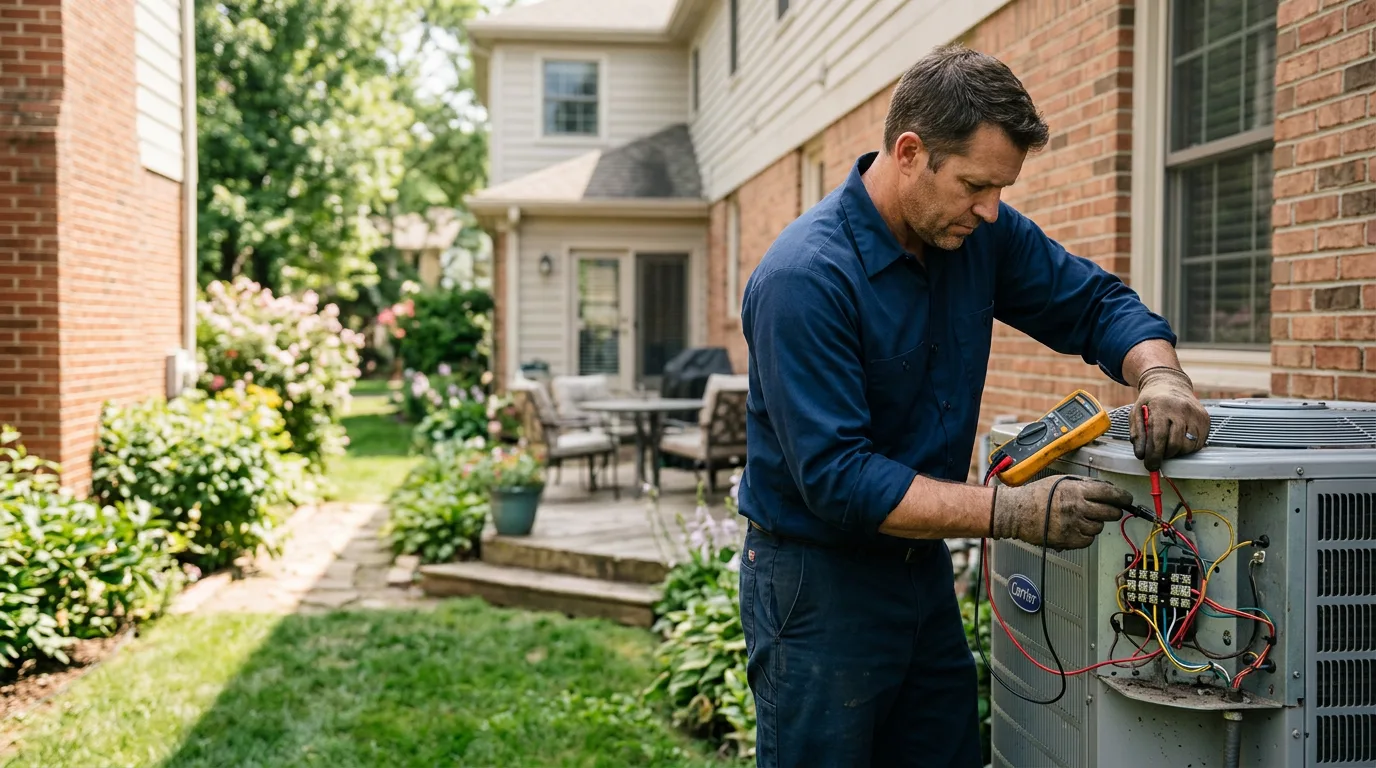 HVAC technician working near Purlear, NC